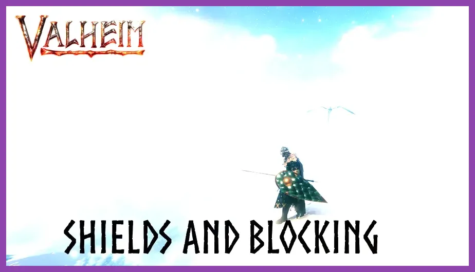 Valheim combat showcasing blocking and parrying mechanics