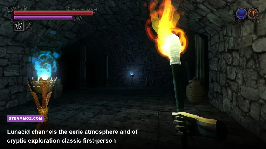 Atmospheric first-person dark fantasy dungeon exploration in Lunacid