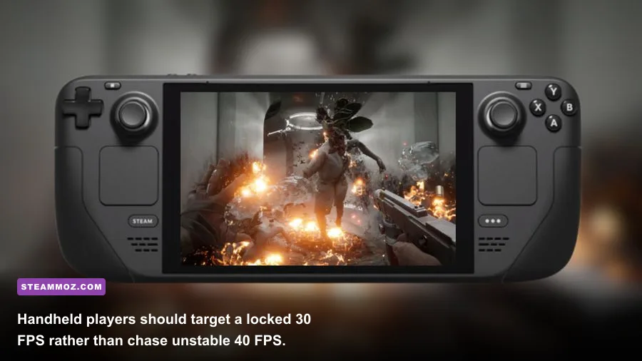 Atomic Heart Annihilation Instinct running on Steam Deck with performance settings