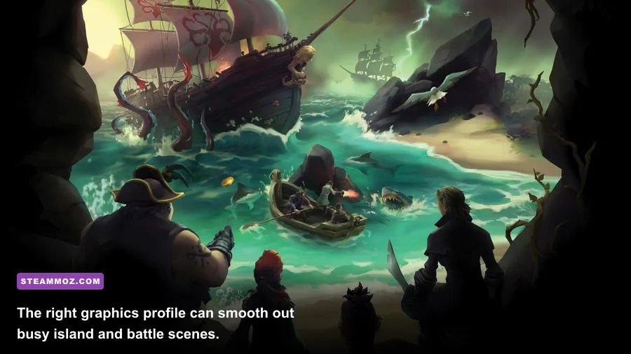 Sea of Thieves PC graphics settings menu showing performance options