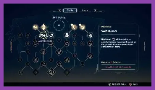 Nine Sols skill tree upgrade screen showing talent paths
