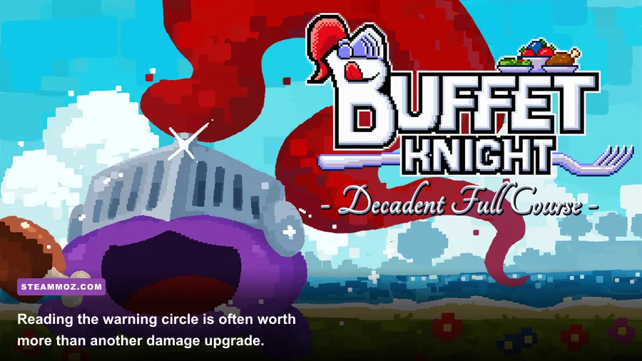 Buffet Knight Decadent Full Course enemy attack warning during a boss encounter
