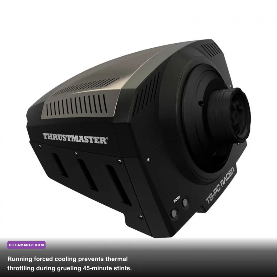 Close-up of the cooling vents and toroidal power supply on the TS-PC Racer