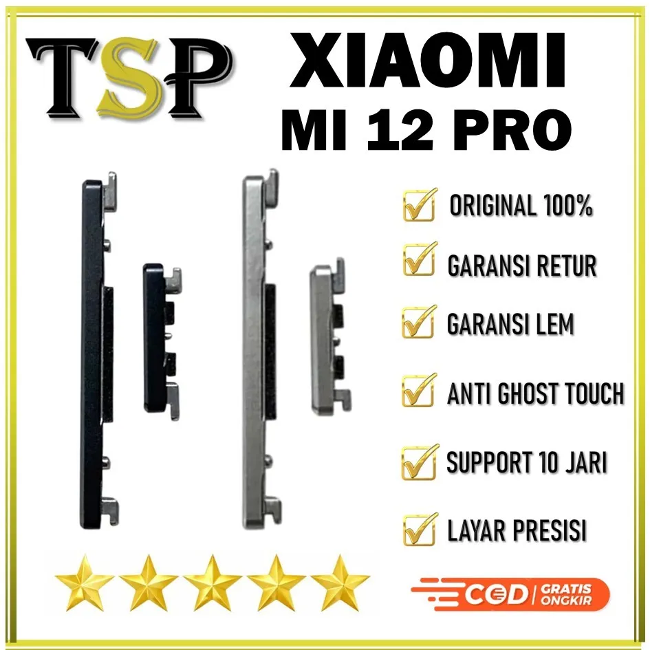 TOMBOL LUAR ON / OFF + VOLUME XIAOMI 12 PRO ORIGINAL 100%