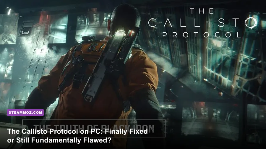 Jacob Lee navigating the dark, atmospheric corridors of Black Iron Prison in The Callisto Protocol