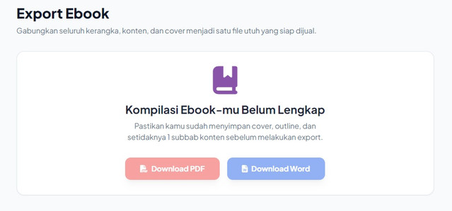 Tools Export Hasil Ebook Mockup