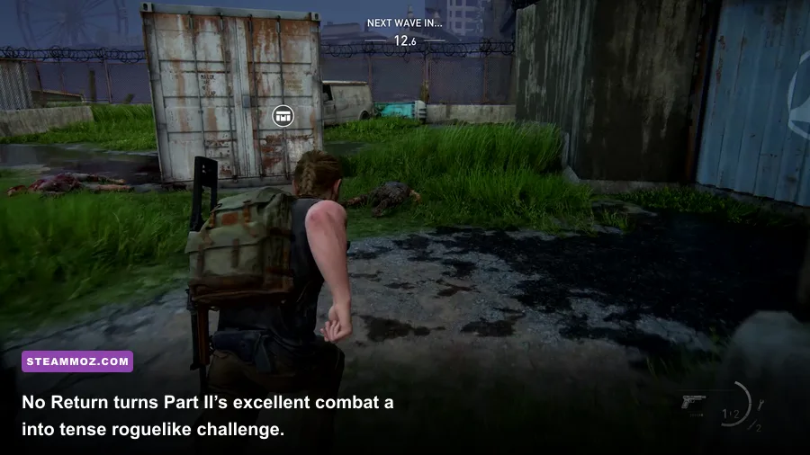 A combat encounter from The Last of Us Part II Remastered No Return mode
