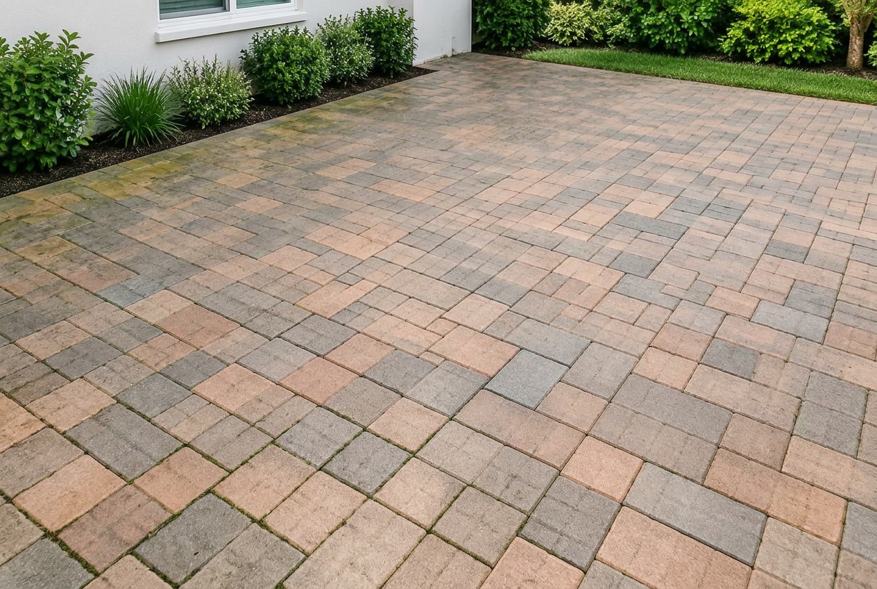 Paver Sealing Outdoor Patio Before