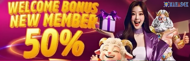 Welcome Bonus New Member 50%