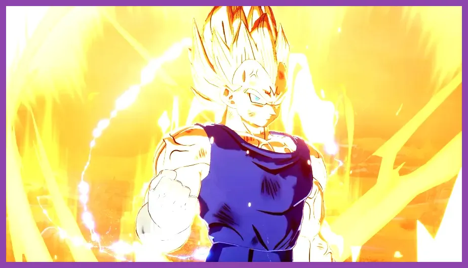 Goku and Vegeta fighting during an Episode Battle in Sparking Zero