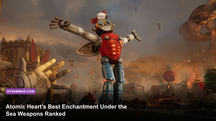 P-3 exploring the underwater facility in Atomic Heart Enchantment Under the Sea