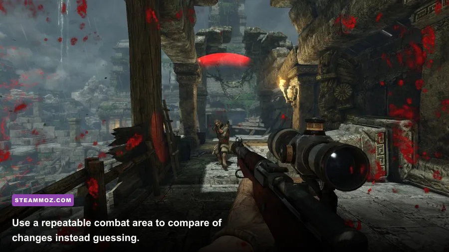 Deadfall Adventures first-person combat in a Nazi stronghold
