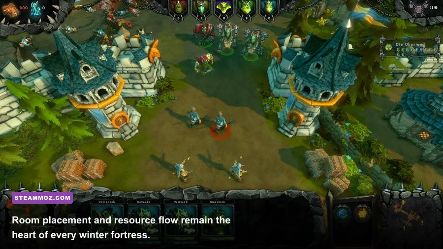 Dungeons 2 A Game of Winter dungeon management and room construction gameplay