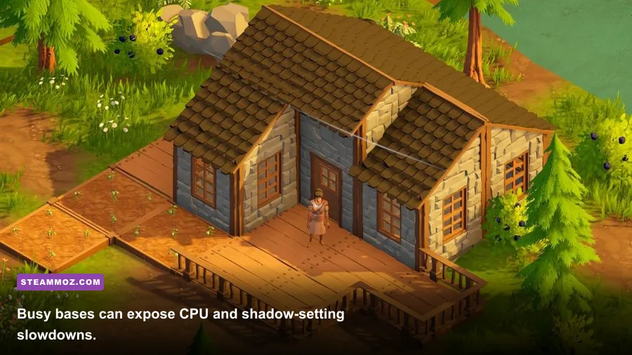 Above Snakes survivor building a base and workshop