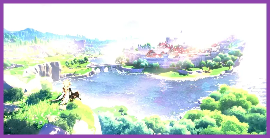 Character exploring Mondstadt for regional achievements in Genshin Impact