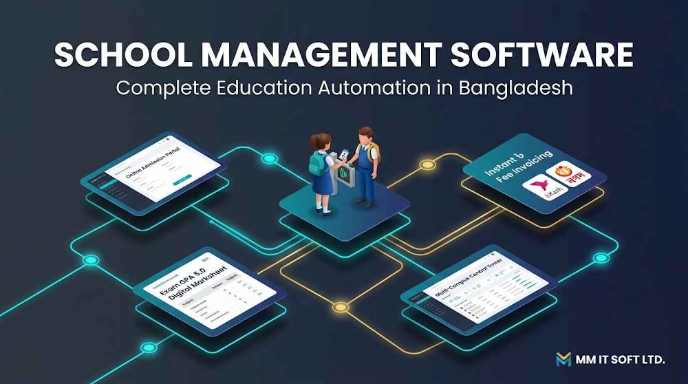 MM IT SOFT LTD School Management Software and Education ERP Dashboard Interface