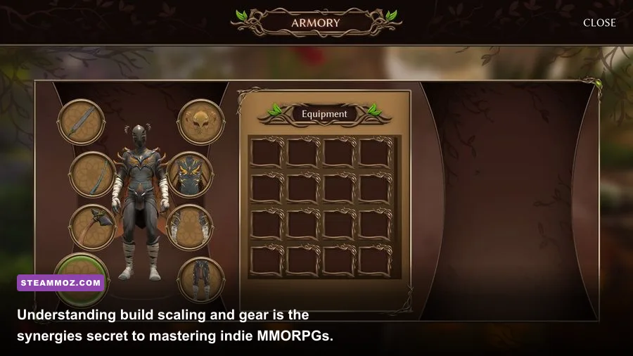Fantasy MMO equipment and character stats breakdown