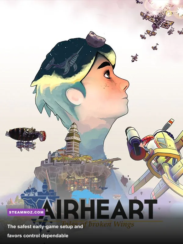AIRHEART Tales of Broken Wings starter aircraft equipped with basic weapons