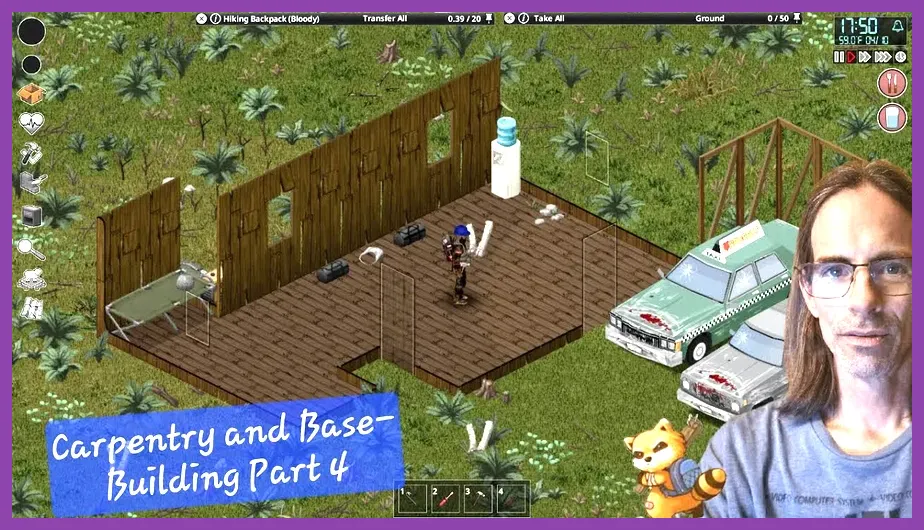 Project Zomboid Carpenter building wooden fortifications for solo defense