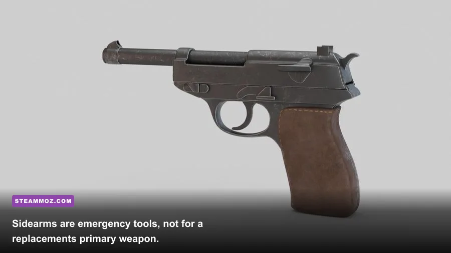 Enemy Front gameplay with a WWII pistol equipped