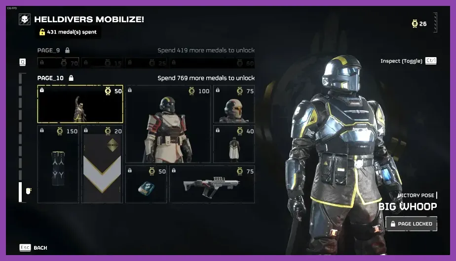Helldivers Mobilize Warbond progression screen in Helldivers 2