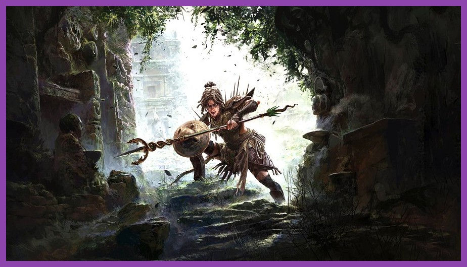 Huntress wielding a spear engaging in melee and ranged thrust attacks in Path of Exile 2