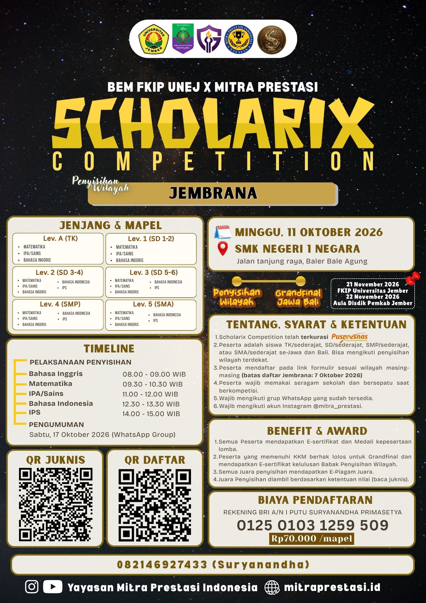 Poster Lomba Scholarix Competition Penyisihan Wilayah JEMBRANA