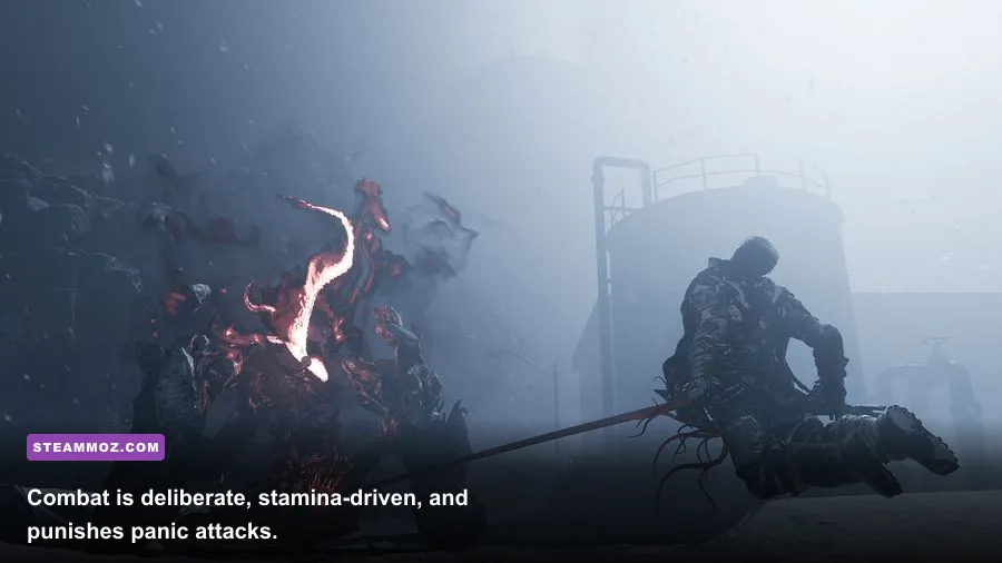 Ash fighting a Ripper monster in Fade to Silence