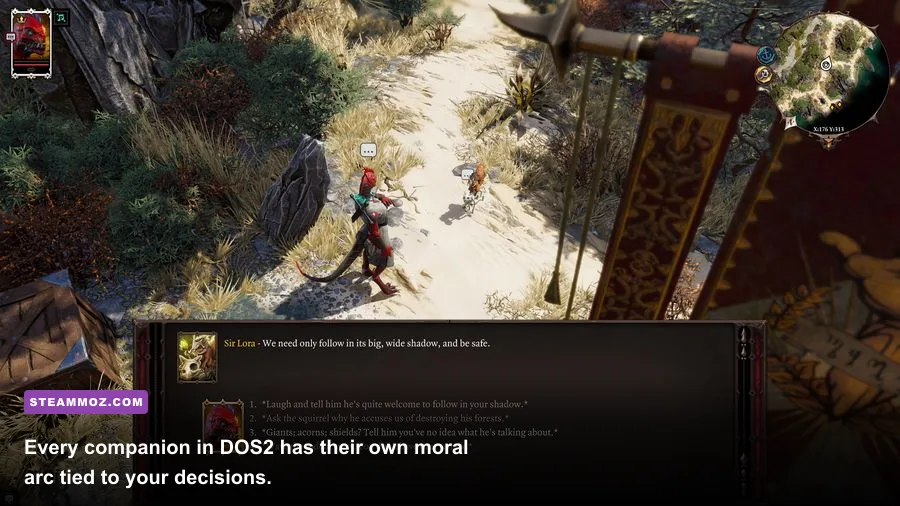 A companion-defining dialogue choice in Divinity Original Sin 2