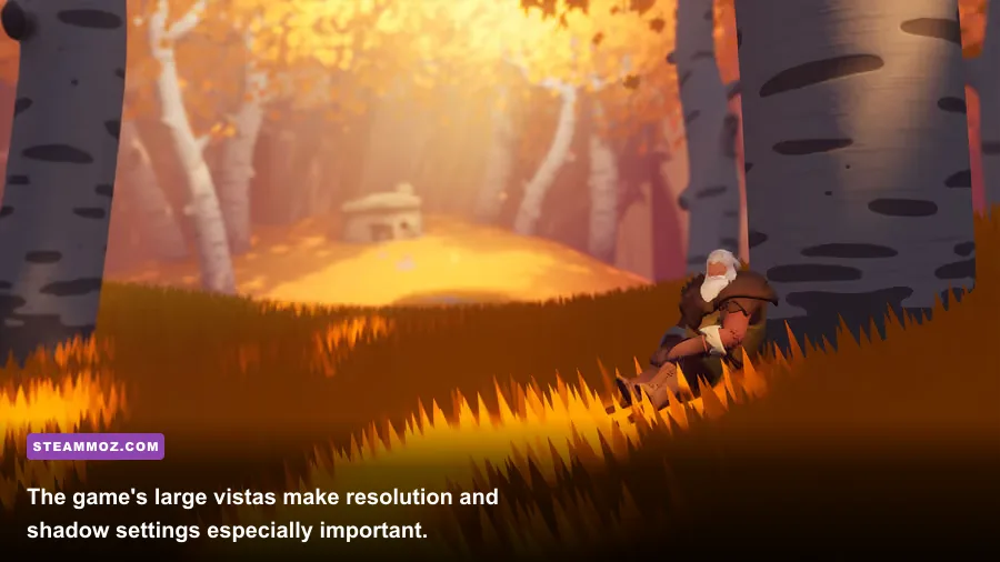 Arise A Simple Story protagonist crossing a desert landscape at sunset