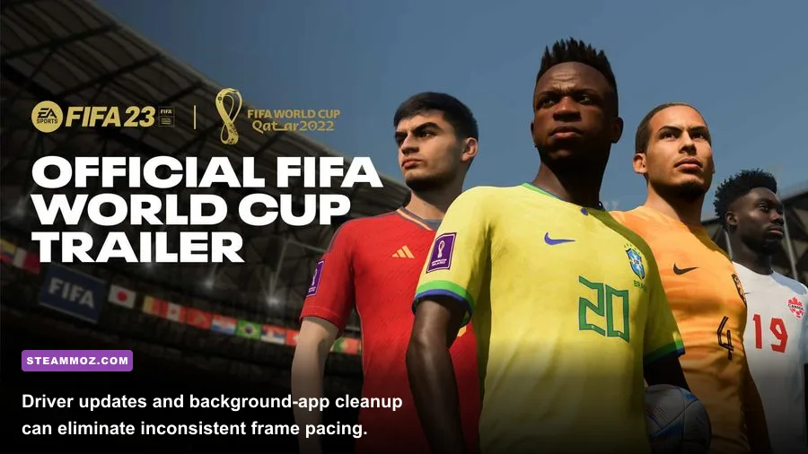 FIFA 23 PC gaming setup with graphics driver and performance monitoring