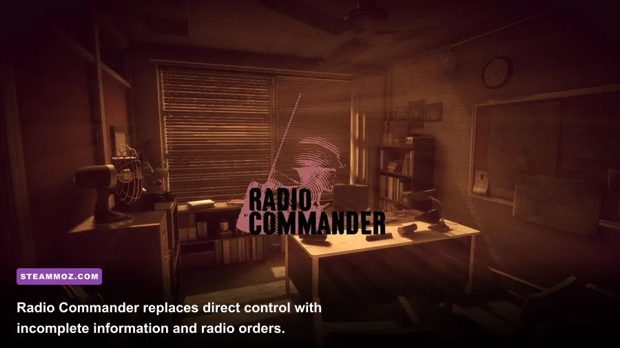 Radio Commander Cold War command interface with units positioned on a tactical map