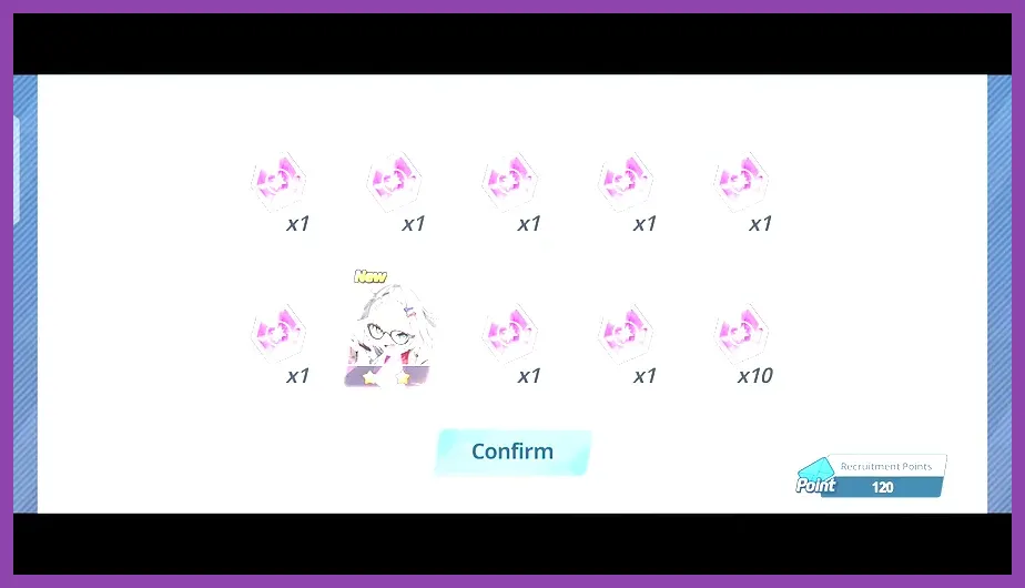 Blue Archive gacha summoning interface