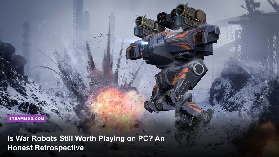 War Robots PC Remastered hangar displaying high tier combat mechs and loadouts