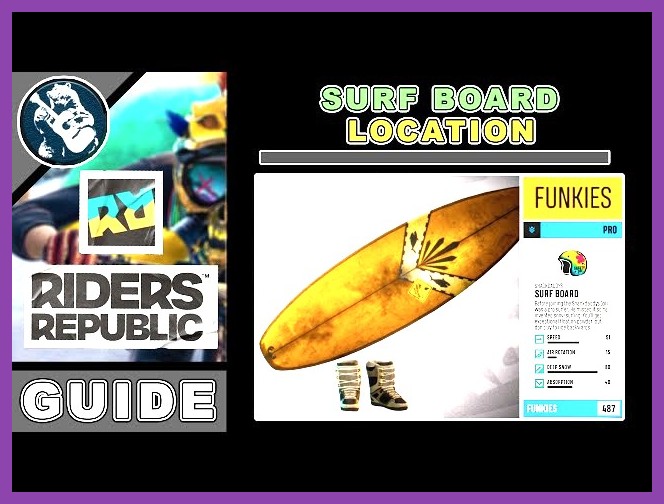 Custom gear inventory menu displaying unique board skins in Riders Republic