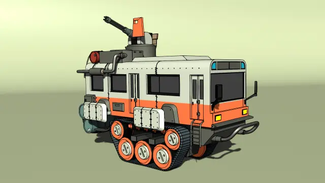 Lowpoly Armored Bus