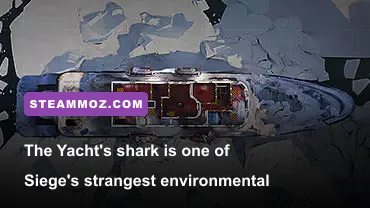 The shark visible beneath the Yacht map in Rainbow Six Siege
