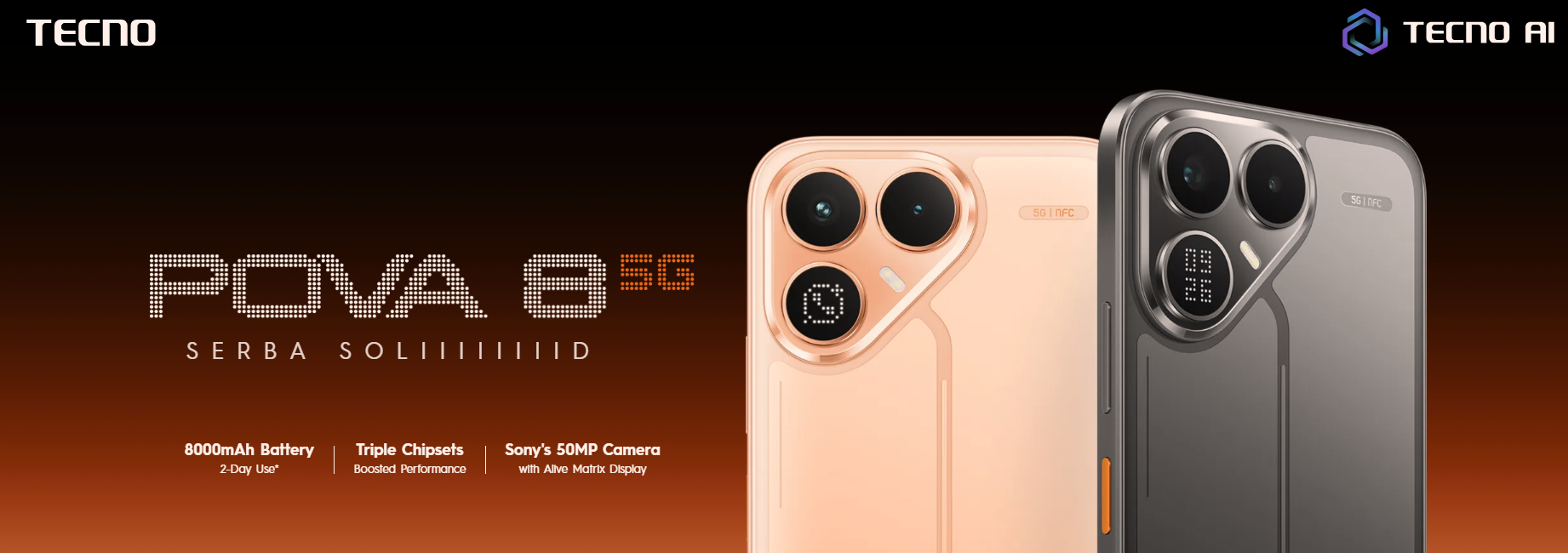 Tecno Pova 8 5G: Smartphone Gaming Futuristis dengan Performa Gahar dan Baterai Raksasa