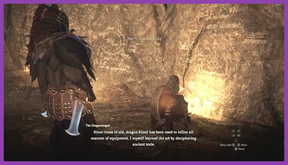Dragon's Dogma 2 Dragonforged NPC weapon vendor Bayayside Shrine