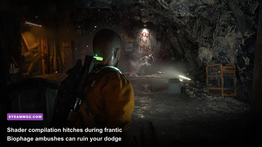 Intense melee encounter against a Biophage creature in The Callisto Protocol