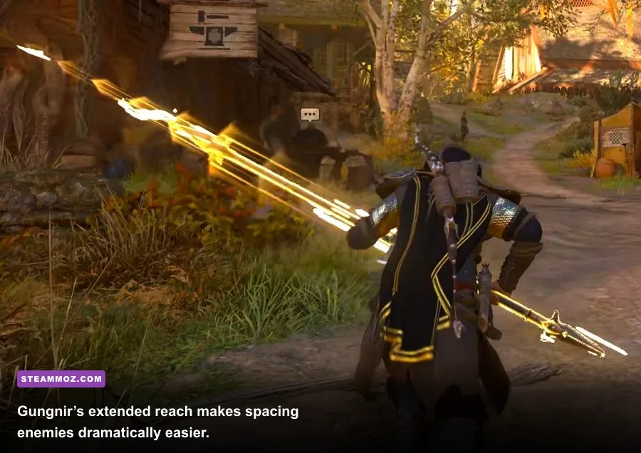 Eivor wielding Gungnir Odin's spear in Assassin's Creed Valhalla