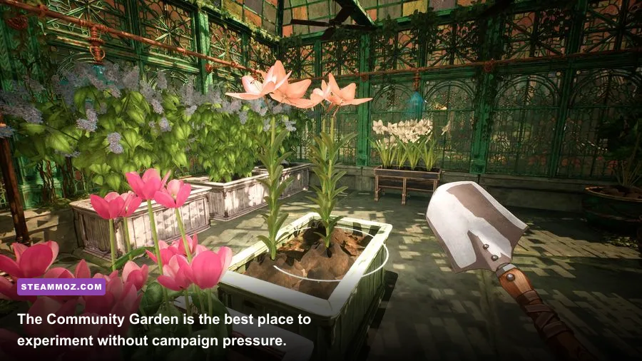 Community garden area in Garden Life A Cozy Simulator