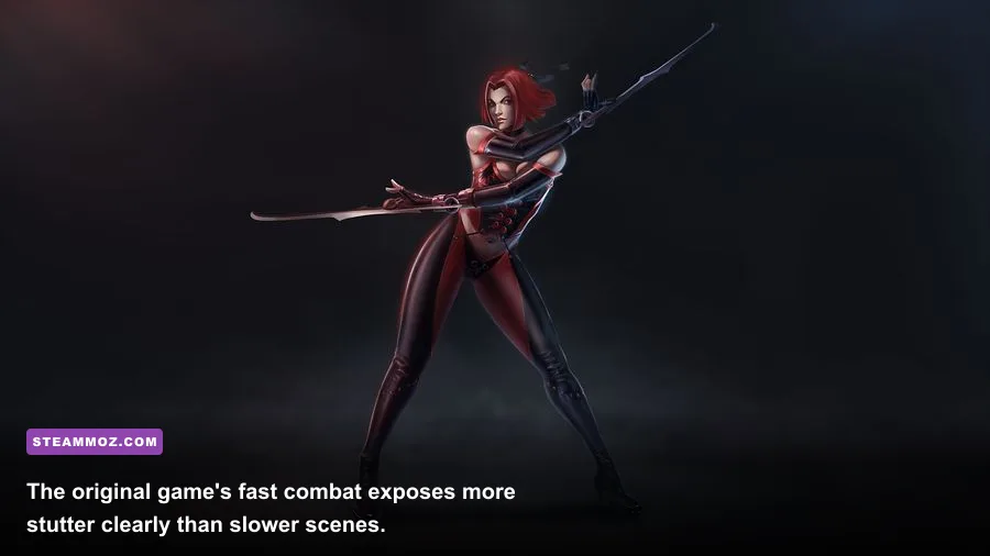 Rayne using blades and firearms in BloodRayne Terminal Cut gameplay