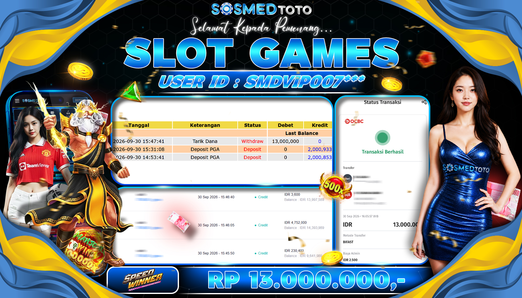 SOSMEDTOTO JACKPOT SLOT 13 JT LUNASS !