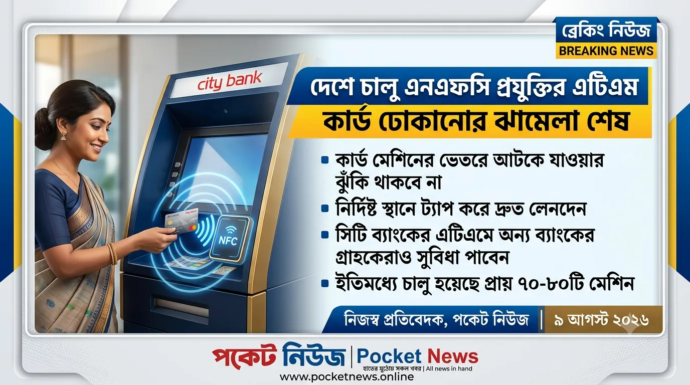 কার্ড ঢোকানোর ঝামেলা শেষ, দেশে চালু এনএফসি প্রযুক্তির এটিএম কার্ড ঢোকানোর ঝামেলা শেষ, দেশে চালু এনএফসি প্রযুক্তির এটিএম