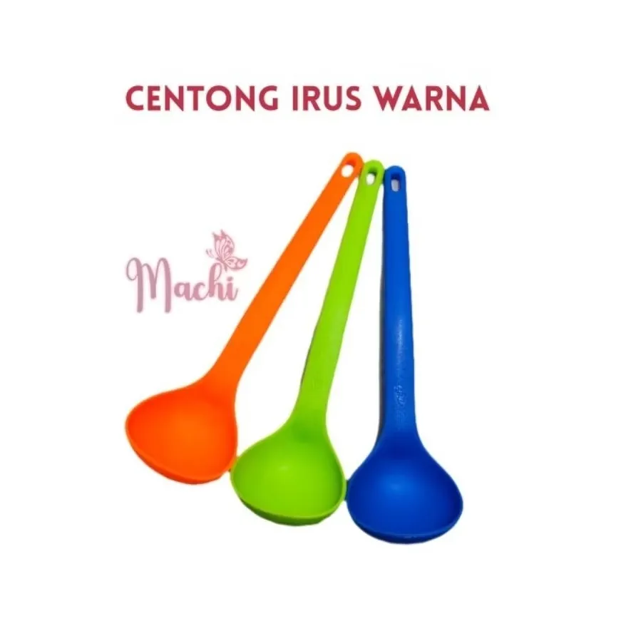 Set Centong Irus Warna 3 pcs / Irus Sayur Centong Sayur Soup Isi 3 Warna-Warni Plastik Tebal KH