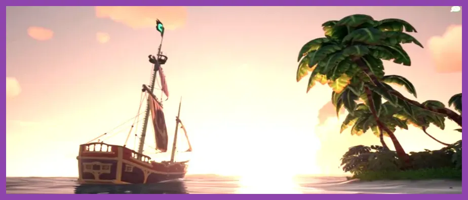 Sea of Thieves Brigantine ship sailing fast
