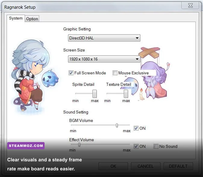 King's Table The Legend of Ragnarok PC graphics and display settings