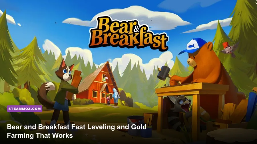 Bear and Breakfast resort filled with cabins and guest facilities