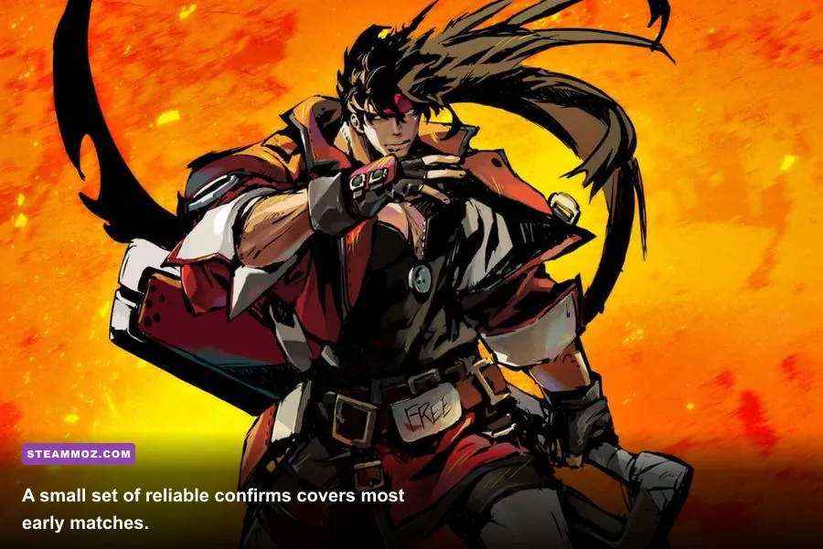 Sol Badguy performing a Bandit Revolver combo in Guilty Gear Strive